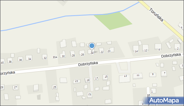 Brudzeń Duży, Dobrzyńska, 24, mapa Brudzeń Duży