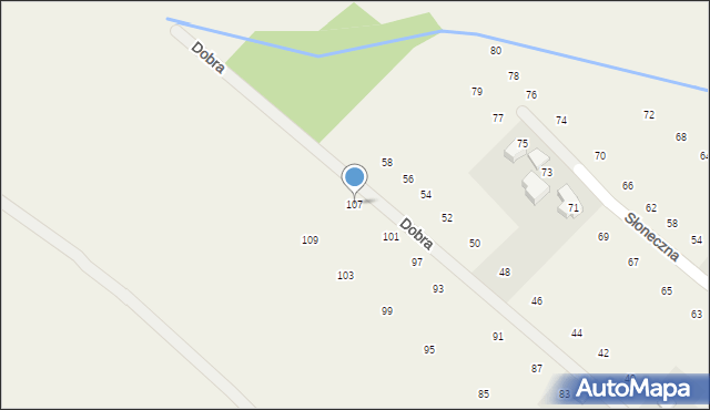 Brzozówka, Dobra, 107, mapa Brzozówka