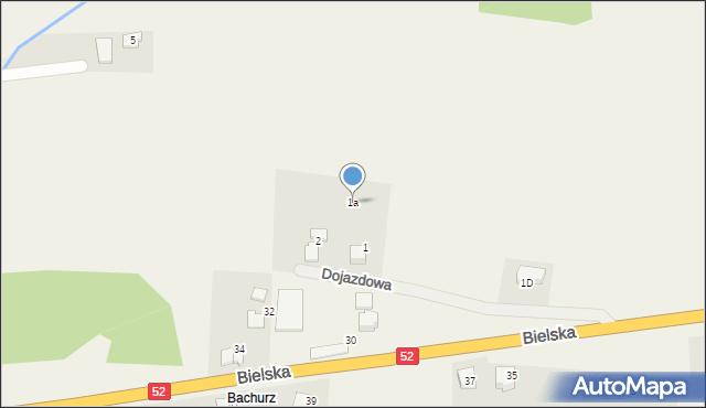 Bujaków, Dojazdowa, 1a, mapa Bujaków