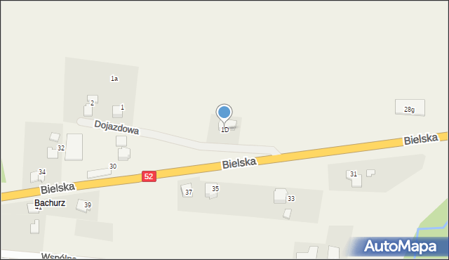 Bujaków, Dojazdowa, 1D, mapa Bujaków