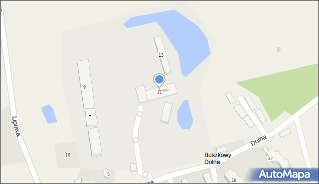 Buszkowy, Dolna, 11, mapa Buszkowy