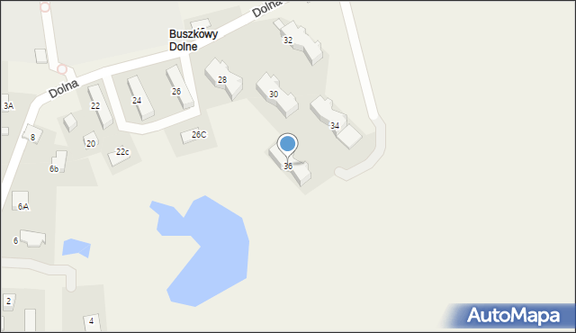 Buszkowy, Dolna, 36, mapa Buszkowy