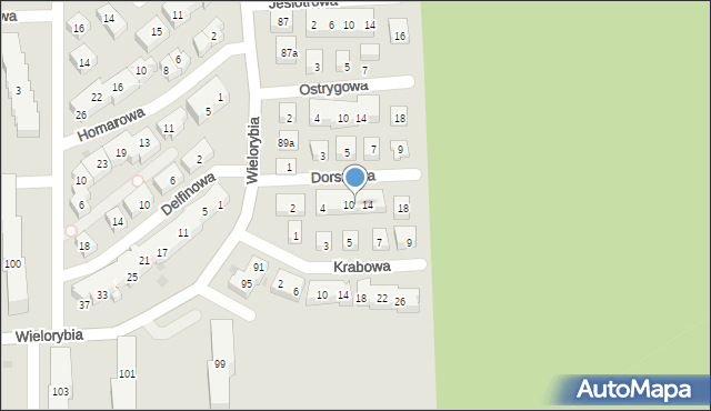 Bydgoszcz, Dorszowa, 12, mapa Bydgoszczy