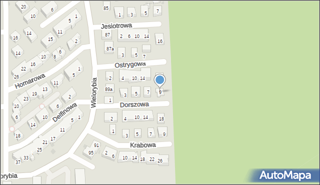 Bydgoszcz, Dorszowa, 9, mapa Bydgoszczy