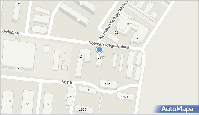 Bydgoszcz, Dobrzańskiego-Hubala Henryka, mjr., 14, mapa Bydgoszczy