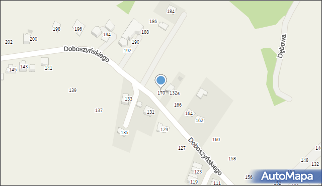 Chorowice, Doboszyńskiego Adama, 170, mapa Chorowice