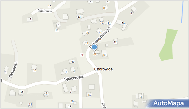 Chorowice, Doboszyńskiego Adama, 70, mapa Chorowice