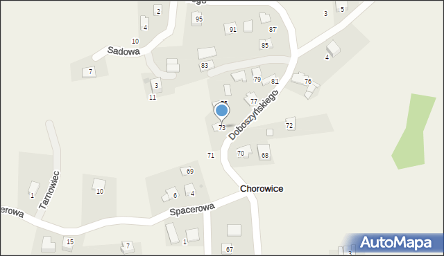 Chorowice, Doboszyńskiego Adama, 73, mapa Chorowice