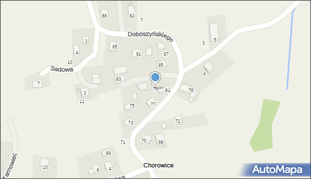 Chorowice, Doboszyńskiego Adama, 79, mapa Chorowice