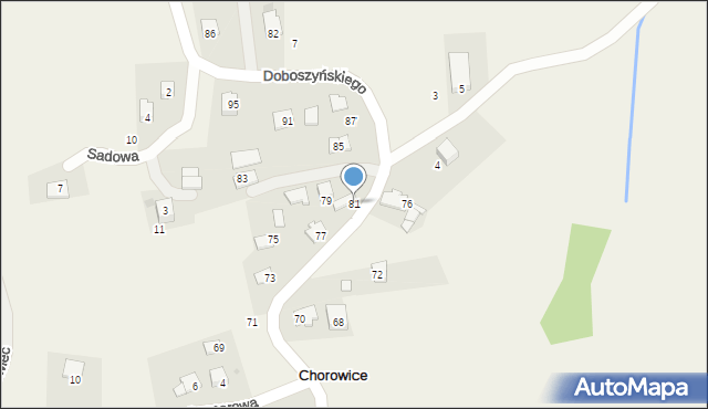 Chorowice, Doboszyńskiego Adama, 81, mapa Chorowice