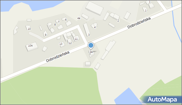 Ciasna, Dobrodzieńska, 1A, mapa Ciasna