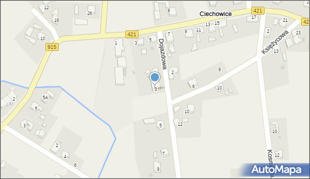 Ciechowice, Dojazdowa, 3, mapa Ciechowice