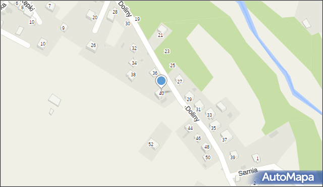 Cisiec, Doliny, 40, mapa Cisiec