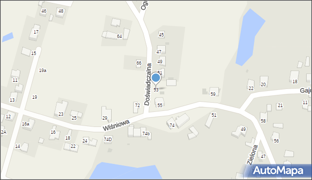 Czarków, Doświadczalna, 53, mapa Czarków