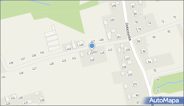 Czechówka, Dobczycka, 117, mapa Czechówka