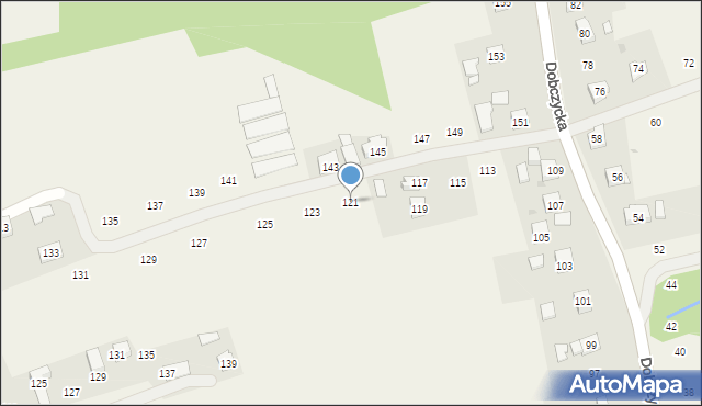 Czechówka, Dobczycka, 121, mapa Czechówka