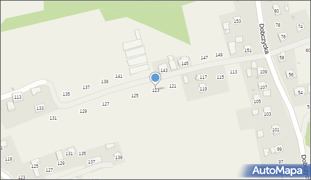 Czechówka, Dobczycka, 123, mapa Czechówka