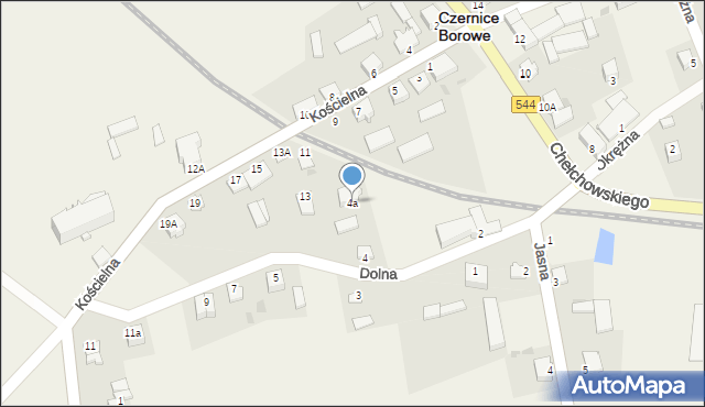 Czernice Borowe, Dolna, 4a, mapa Czernice Borowe