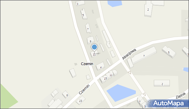 Czernin, Donimirskich, 11, mapa Czernin