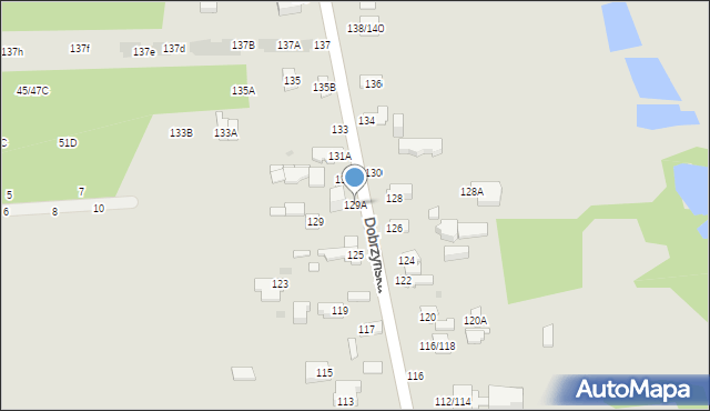 Częstochowa, Dobrzyńska, 129A, mapa Częstochowy