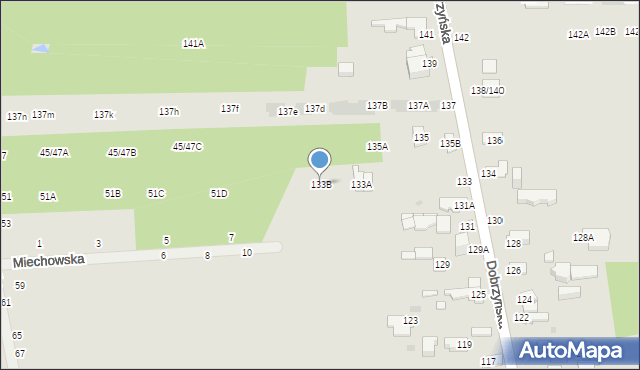 Częstochowa, Dobrzyńska, 133B, mapa Częstochowy