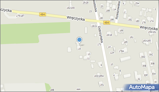 Częstochowa, Dobrzyńska, 173A, mapa Częstochowy