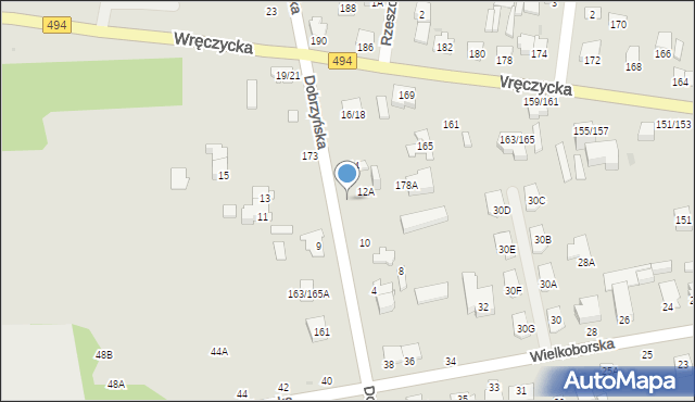 Częstochowa, Dobrzyńska, 178, mapa Częstochowy