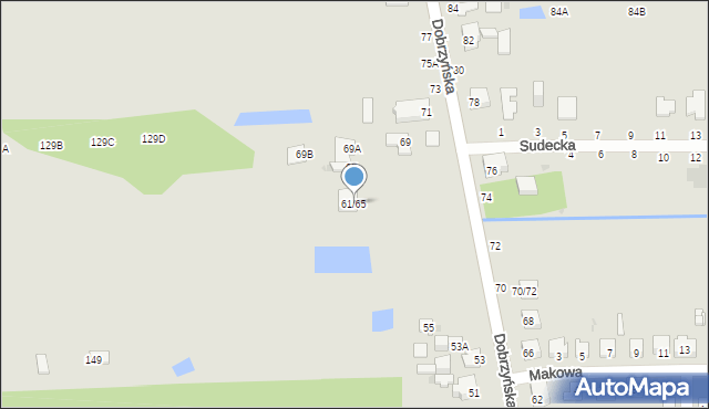 Częstochowa, Dobrzyńska, 61/65, mapa Częstochowy