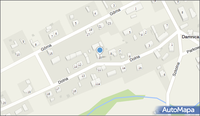 Damnica, Dolna, 10, mapa Damnica