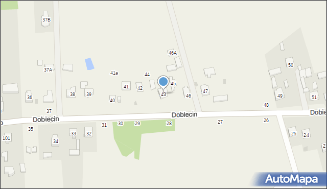 Dobiecin, Dobiecin, 43, mapa Dobiecin