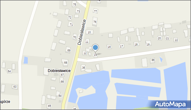 Dobiesławice, Dobiesławice, 13, mapa Dobiesławice