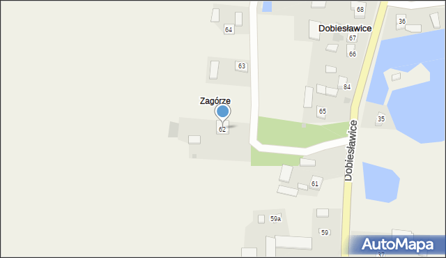 Dobiesławice, Dobiesławice, 62, mapa Dobiesławice
