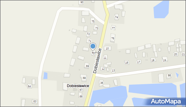 Dobiesławice, Dobiesławice, 70, mapa Dobiesławice