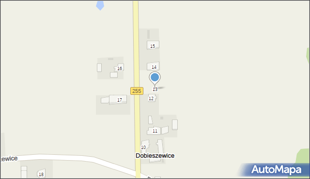 Dobieszewice, Dobieszewice, 13, mapa Dobieszewice