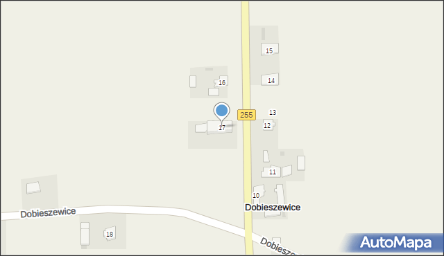 Dobieszewice, Dobieszewice, 17, mapa Dobieszewice