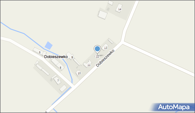 Dobieszewko, Dobieszewko, 12, mapa Dobieszewko