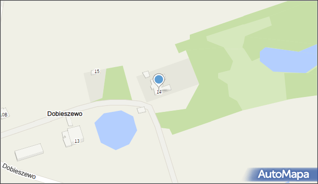 Dobieszewo, Dobieszewo, 14, mapa Dobieszewo