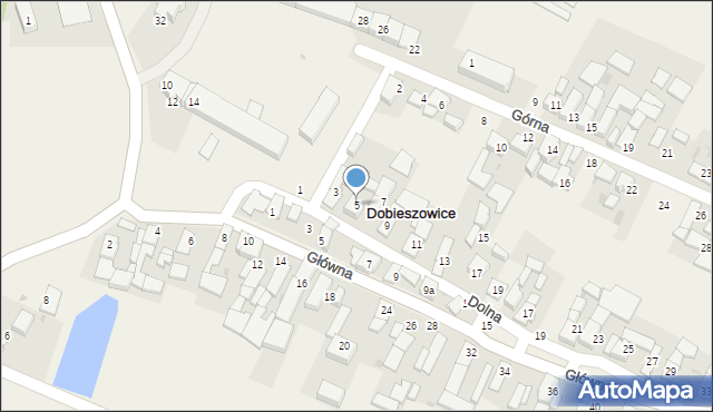 Dobieszowice, Dolna, 5, mapa Dobieszowice