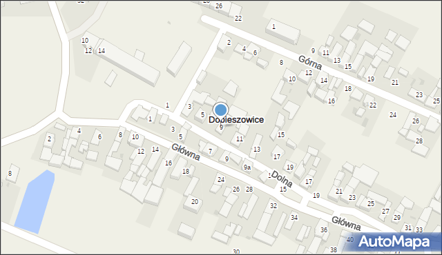 Dobieszowice, Dolna, 9, mapa Dobieszowice