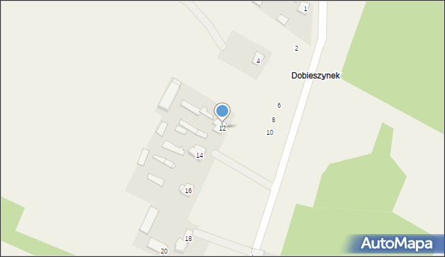 Dobieszyn, Dobieszynek, 12, mapa Dobieszyn