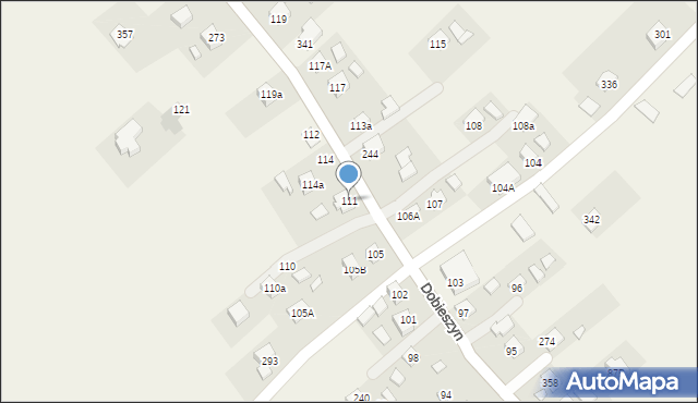 Dobieszyn, Dobieszyn, 111, mapa Dobieszyn