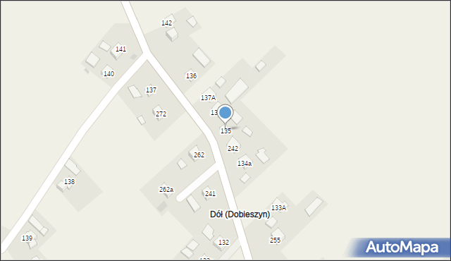 Dobieszyn, Dobieszyn, 135, mapa Dobieszyn