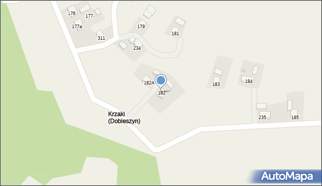 Dobieszyn, Dobieszyn, 182, mapa Dobieszyn