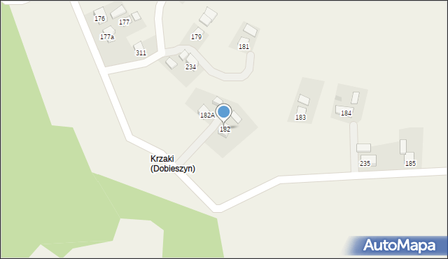 Dobieszyn, Dobieszyn, 182, mapa Dobieszyn