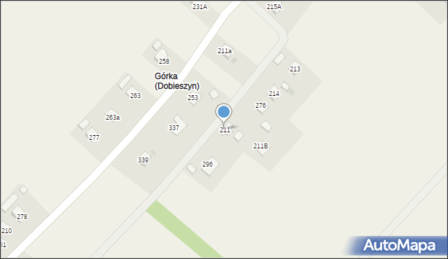 Dobieszyn, Dobieszyn, 211, mapa Dobieszyn