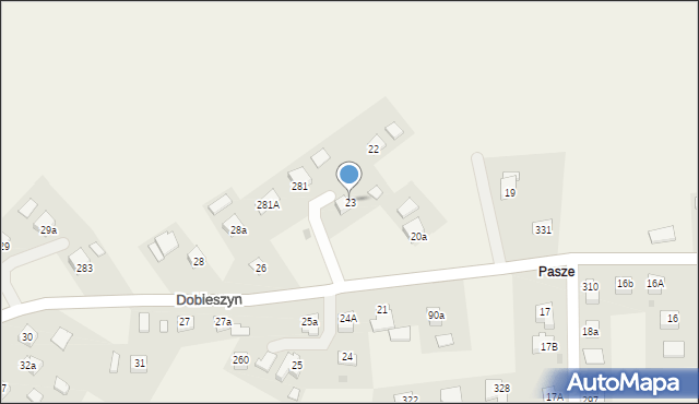 Dobieszyn, Dobieszyn, 23, mapa Dobieszyn