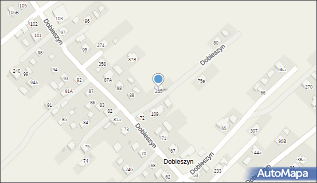 Dobieszyn, Dobieszyn, 245, mapa Dobieszyn