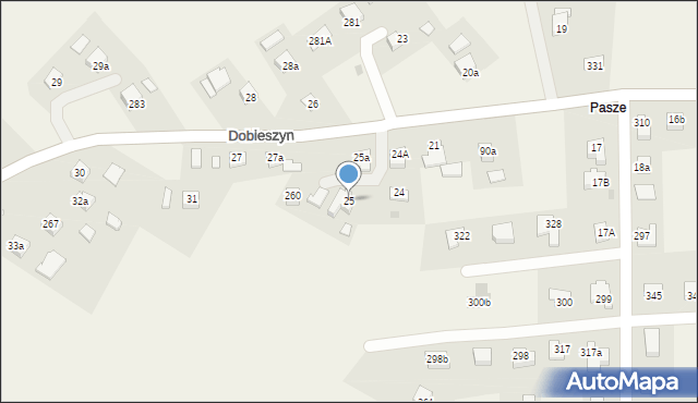 Dobieszyn, Dobieszyn, 25, mapa Dobieszyn