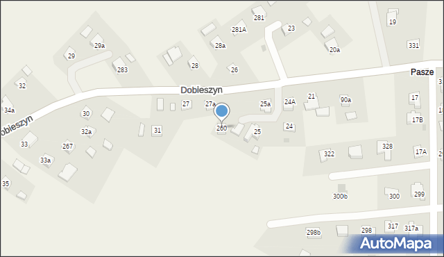 Dobieszyn, Dobieszyn, 260, mapa Dobieszyn