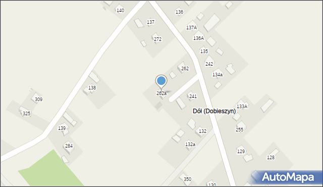 Dobieszyn, Dobieszyn, 262a, mapa Dobieszyn